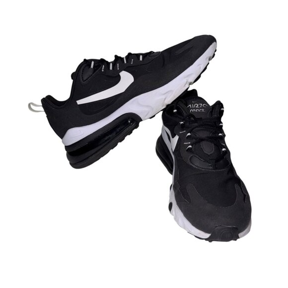 (2585) Nike Air Max 270 React Shoes Men's Size 11.5 Black & White Excellent Cond - Picture 1 of 8